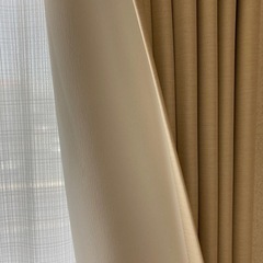ニトリ　カーテン　ベージュ＆高機能レースの画像