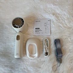 ハンディファン 携帯扇風機 瞬間冷却プレート 小型 コンパクト 折りたた 充電式 2個まとめて売りの画像