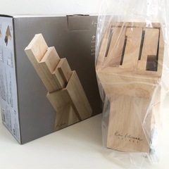 M【未使用品】KHS 木製ナイフブロック kai House SELECT 貝印 包丁スタンド 木製の画像