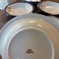 蝶々柄のカレー皿　5セットの画像