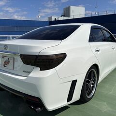神奈川【自社ローン】保証人無可★全国対応★マークX【250Gリラックスセレクション】車検2年付/社外18インチAW/Bluetooth/走行中TV可/カロッツェリアナビ/DVD再生/パワーシート/レザー調シートカバー/シーケンシャルウインカー/ETCの画像