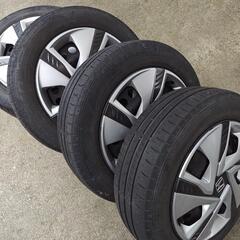 【 ホンダ純正 15インチ 】 中古 鉄ホイール  (中古 夏タイヤ付) 4本セットの画像