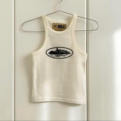 Lanaちゃん着用色違い corteiz women tank top ホワイトの画像