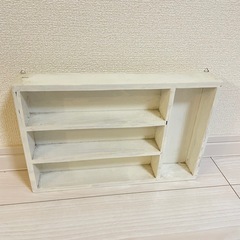 アンティーク　棚　白　ヴィンテージの画像