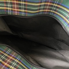 キャリーカート チェック柄 緑　ショッピングカート 折り畳み 自立　の画像
