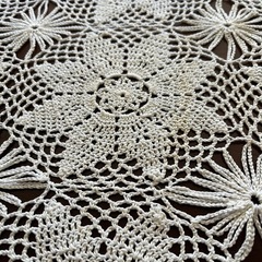 テーブルクロス:レース2枚、レースのカーディガン1枚の画像