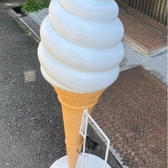 【点灯確認済み】2022年製 三笠照明 アイスクリーム看板 ソフトクリーム照明 白熱灯 幅550×高さ1250(mm) 店舗 電飾看板 ソフトスタンドの画像