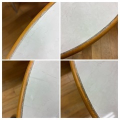 お得 丸テーブル イス 2脚 3点セット 自宅 カフェ 事務所 オフィスの画像