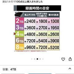 ELECOM 4TB 外付けHDD 美品の画像