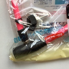 【新品未使用】セーフティワイヤーロック ピンク2本セット スペアキー付きの画像