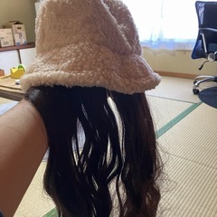 使用1 回のみ　帽子付きカツラ　ウェーブロングヘア回の画像