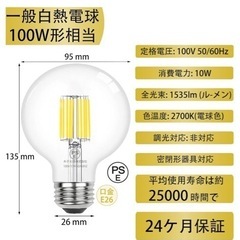 100W相当　高演色(Ra95+)エジソンバルブLED電球6球セットの画像