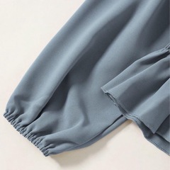 【SHEIN】 LUNE シール ウエスト フリルトリム ペプラムブラウスの画像
