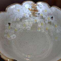 茂山窯 手がき　高級陶器 　花柄　大鉢の画像