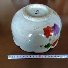茂山窯 手がき　高級陶器 　花柄　大鉢の画像