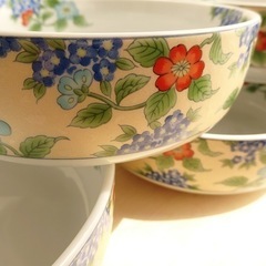 有田焼 吾山窯 5個 セット 色絵 深皿 和食器の画像
