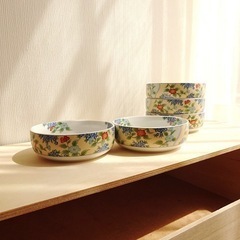 有田焼 吾山窯 5個 セット 色絵 深皿 和食器の画像
