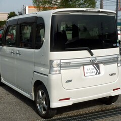 H.24(2012)年 ダイハツ タントカスタム RS パールホワイト  オートマ　ETC　ナビ　AAC　パワステ　パワーウィンドウ　集中ドアロック　ABS　エアバック　キーレス　フルセグTV　Bluetooth　　左電動スライドドア　電動格納ミラー　リアオーバーヘッドコンソール　検付き２年　　17180　の画像