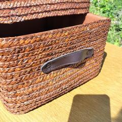 バスケット小物入れ　蓋付きの画像