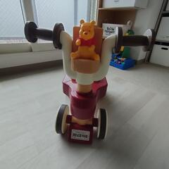 くまのプーさん ウォーカーライダー 手押し車 三輪車 ベビー玩具の画像