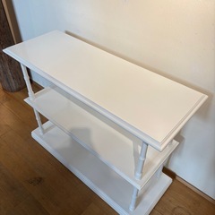 バンブー フレンチ シェルフ 収納棚 ホワイト カラーの画像