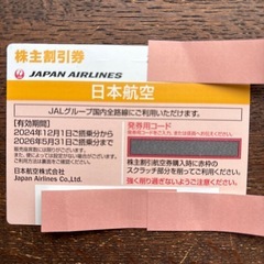日本航空　株主割引券