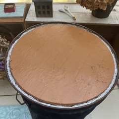 ペール缶　黒　直径31センチの画像