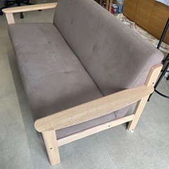 極美品カリモク　3P ソファ　ブラウン　の画像