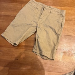 キッズ ハーフパンツ 2枚セット ベージュ 160cm＆Sの画像