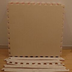 ジョイントマット 6枚 60cm*60cm 厚さ1.5cm程度 ピンク×クリーム色 消毒済の画像