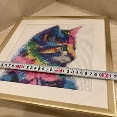 ダイヤモンドアート　ねこ　丸ビーズの画像