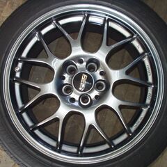 中古アルミホイール＆タイヤ 4本 BBS RG-R 7.5J-17 +48 PCD100 5H NANKANG NS2 225/45R17の画像