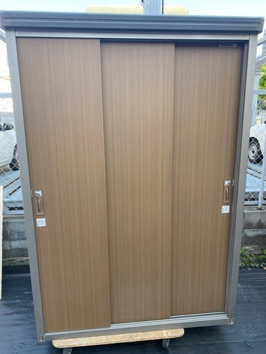 鍵付物置 ヨド物置 ヨドコウ物置 W136×H195 カギ付 倉庫