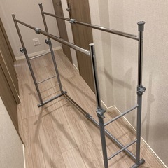 アイリスオーヤマ ハンガーラック 押入れ 伸縮幅75~130cm 耐荷重30kg ストッパー付き パイプハンガー OSH-Y27の画像