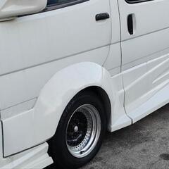 100系ハイエース　スーパーロング　バニング　旧車　サイドステップ　ワイドキット　オーバーフェンダーリアバンパー　の画像