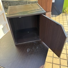 ☆値下げ☆M2504-732 キューブボックス　棚　木製　キズ汚れ有りの画像