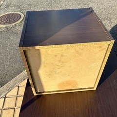 ☆値下げ☆M2504-732 キューブボックス　棚　木製　キズ汚れ有りの画像