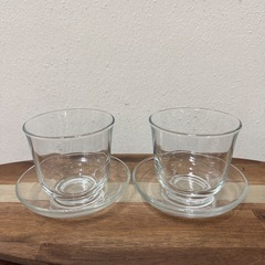 【pasabahce】カップ＆ソーサ ２組×２セットの画像