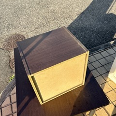 ☆値下げ☆M2504-733 キューブボックス　棚　木製　② キズ汚れ有りの画像