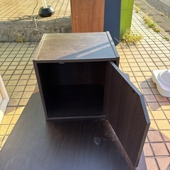 ☆値下げ☆M2504-733 キューブボックス　棚　木製　② キズ汚れ有りの画像