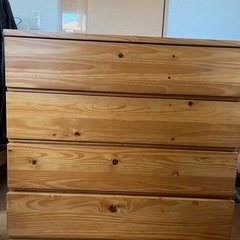 無印良品　パイン材チェスト4段