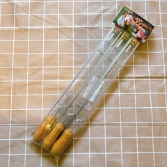 新品⭐️ 6本✨ バーベキュー串 bbq ステンレス 焼き串 スキュアー 鉄串 38cmの画像