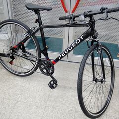 新品 PEUGEOT プジョー 700×32C アルミクロスバイク BK ブラック 2022年モデル 470size Shimano Tourney6S　　72の画像