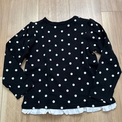 【petit main】ドット柄ロンＴの画像