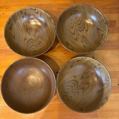 美濃焼 特撰 創作 陶器 木目調 多用碗 丼 麺類 和食器 4個セット