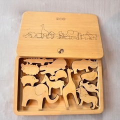 知育玩具セット　木のパズル他の画像