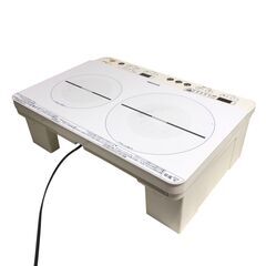 S405 IRIS OHYAMA アイリスオーヤマ 音声付2口IHコンロ IHK-W12SV IHクッキングヒーター 2021年製 石狩市の画像