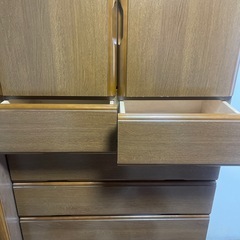 木製タンス ブラウン 収納つき  の画像