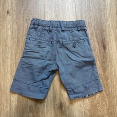 ZARA kids ブルー×チェック　2WAY コットン混紡 パンツの画像