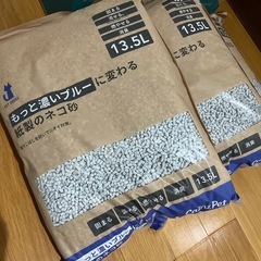紙製のネコ砂　3袋　まとめ売りの画像